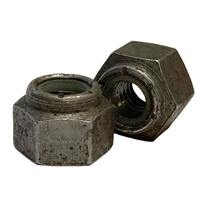 1-3/8"-6 Heavy Nylon Insert Locknut, (NU), Coarse, Low Carbon, Plain